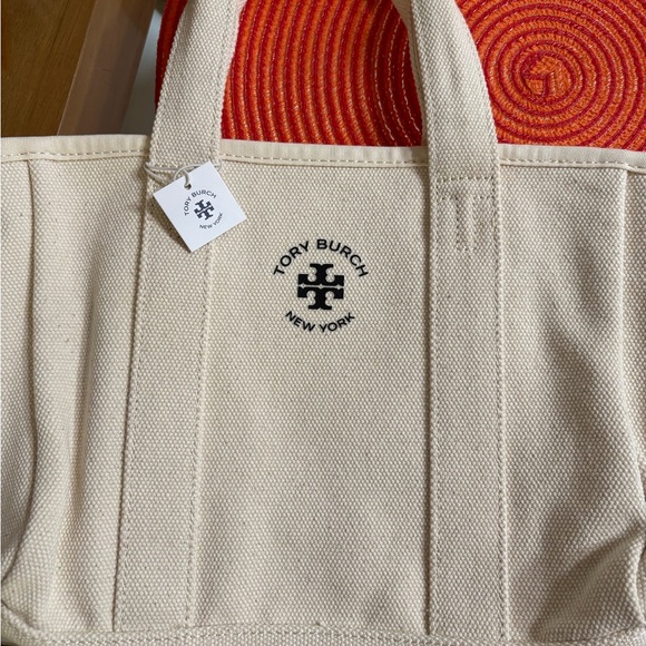Tory Burch Handbags - Tory Burch Cream Canvas Tote